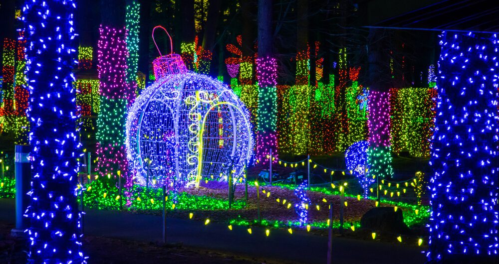 A holiday display, one of the top Christmas events in Naples, FL.